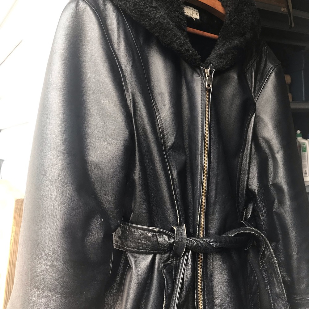 Leather coat